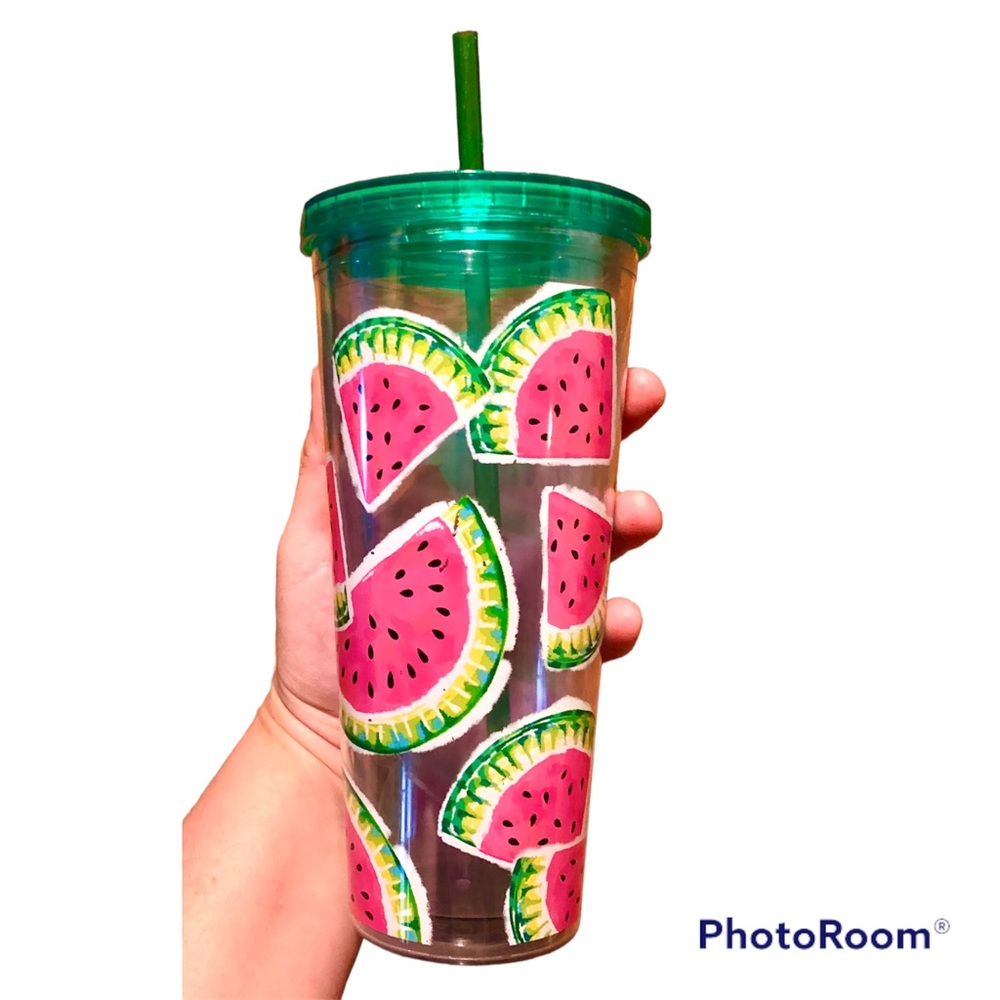 🍉 WATERMELON TUMBLER & STRAW CUP 🍉